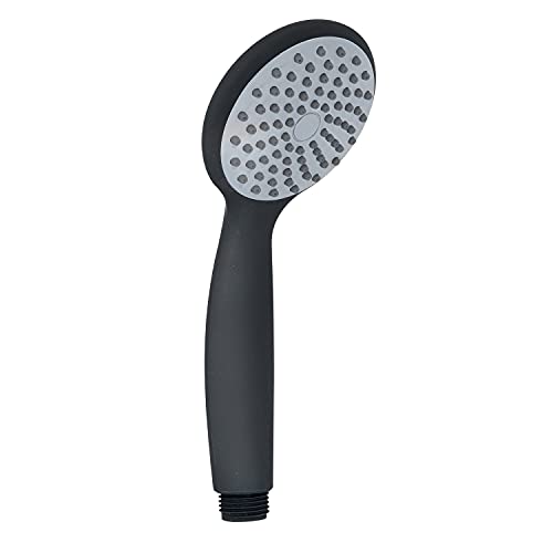 Gedy 1 Jet Shower Head, ABS Black Finish, Sand Shower Filter Included, Unica, 5 Year Warranty