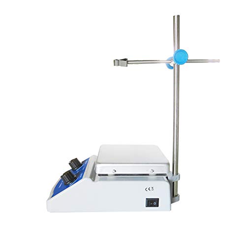 Magnetic Stirrer Hot Plate and Lab Hot Plate,100-1600RPM,Max 380°C,Dual Control,for Lab Liquid Mixing Heating SH-2