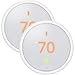 2 Pack Home Thermostat - T4000ES Learning Thermostat E - White