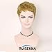 RUISENNA Short Blonde Pixie Cut Human Hair Wigs for Women Brazilian Human Hair Wigs Short Blonde Natural Straight Wigs