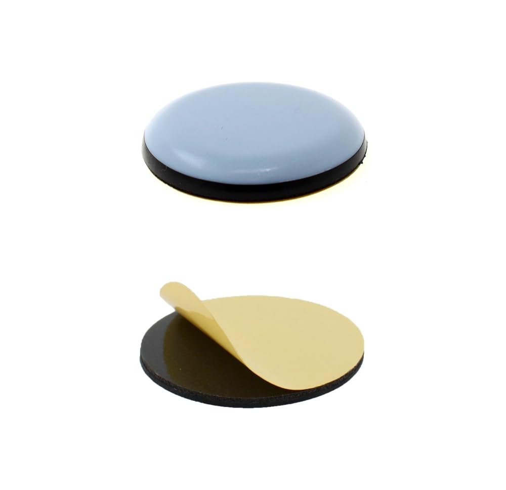 Lifeswonderful - PTFE Teflon Furniture Glides - Round - Self Adhesive Sliders - Variety of Sizes (22mm, Qty 16)