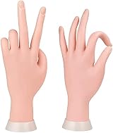 Multibao Practice Nail Art Hand Movable Fake Fingers Acrylic Gel False Tip view 3