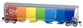 Bachmann Trains Canadian National Demonstrator 4 Bay Cylindrical Grain Hopper