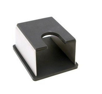 Espresso Parts Barista Basics Stainless Steel Tamp Stand with Rubber Base, Black
