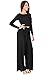 KOH KOH Womens Long Sleeve Wide Leg Belted Formal Elegant Cocktail Jumpsuit