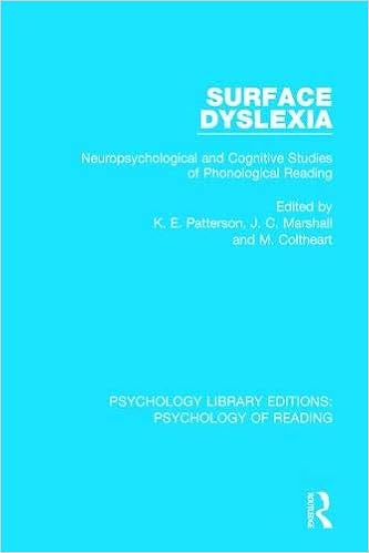 Buy Surface Dyslexia Neuropsychological And Cognitive Studies Of