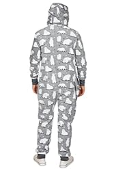 Tipsy Elves Men's Polar Bear Cozy Jumpsuit - Funny