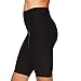 Reebok Women's Compression Running Shorts with Phone Pocket - High Waisted Performance Workout Short - 11 Inch Inseam - Quick Training Short Black, Small