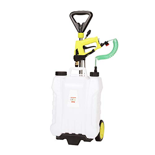 FlowZone Shower 4Gallon LithiumIon Battery Powered Rolling Sprayer