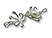 Pearlina Sea Shell Necklace Cultured Pearl in Oyster Set Silver tone Plated Cage W/Stainless Steel Chain 18