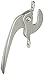 Prime-Line H 3541 Aluminum Diecast, Left Hand, Casement Window Locking Handle (Single Pack)