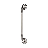 DMI - Textured Shower Handle Shower Assist Handle - Grab Bar for Bathroom Shower - Shower Grab Bar for Handicap and Elderly, for Bathtub and Shower Safety, Rust-Resistant Steel, 24", Silver