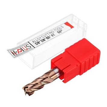 Generic 8.0Mm 4 Flutes Tungsten Carbide End Mill Cutter Hrc55 Altin Coating End Mill Cutter Cnc Tool