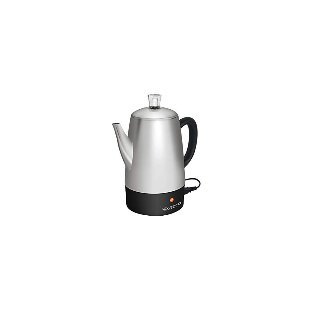 Mixpresso Electric Percolator Coffee Pot Stainless Steel Coffee Maker