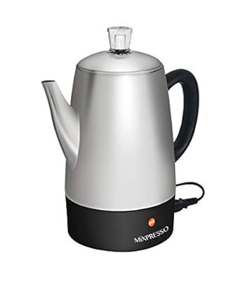Mixpresso 10-Cup Stainless Steel Electric Coffee Percolator