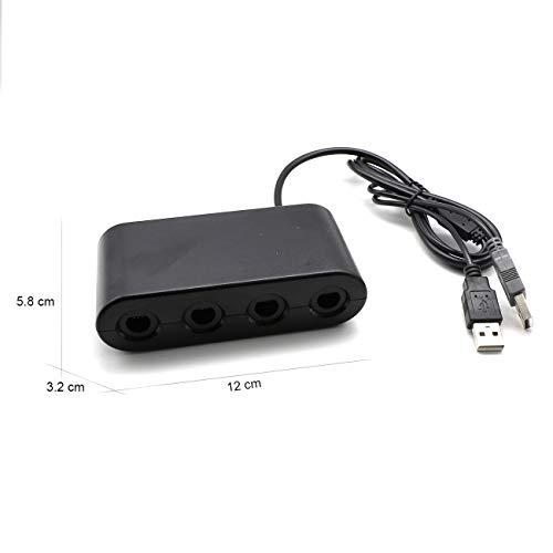The perseids Gamecube Controller Adapter Compatible with Nintendo Switch Wii U, PC USB, and Switch, 4 Port