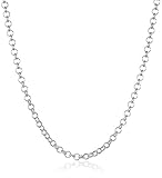 Sterling Silver 2mm Rolo Chain Necklace, 30