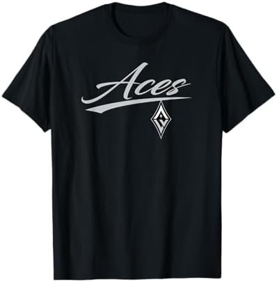Las Vegas Aces WNBA Team T-Shirt, Black, Small, Classic Fit, Crew Neck, Short Sleeve, Unisex-Adults