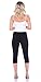One5One Women's Shaping Stretch Pull On Dress Capri Pants Miracle Ab Shaper Black Medium (8-10)
