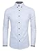 TAM WARE Mens Classic Slim Fit Contrast Inner Long Sleeve Dress Shirts TWNMS314-1-317-WHITE-US XXL