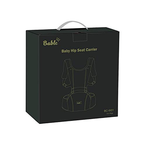 Bable 6in1 Baby Carrier with Hip Seat, 360 Ergonomic Front and Back