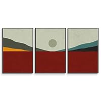 3 Piece Framed Canvas Wall Art Abstract Mountain Canvas Prints Home Artwork Decoration for Living Room,Bedroom - 16