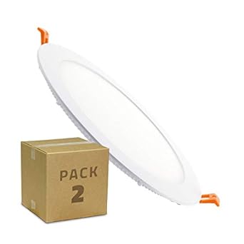 LEDKIA 2er Pack LED Deckeneinbauleuchte SuperSlim 18W (2St.) Warmes Weiß 2800K-3200K