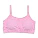 VeaRin Big Girls' Cotton Training Crop Bra with Padding,Starter Bras for Girls Pack of 4 White