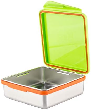 Kid Basix by New Wave Safe Snacker–Stainless Steel Lunchbox for Food Storage