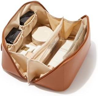 alexia makeup travel bag Amazon.com: ALEXTINA Travel Makeup Bag Organizer for Women, Large Capacity  Cosmetic Make up Bag with 180° Open-Flat Design & Collapsible Handle,  Waterproof Vegan Leather Toiletry Bag for Travel Essentials, Khaki : Beauty