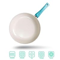 12" Frying Pan with Ceramic Non-Stick Coating from Germany (100% PTFE, PFOA and APEO Free) (12 Inches)