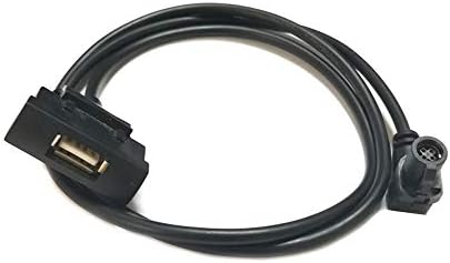 USB interface adapter cable usb audio adapter harness car USB connector wire accessories For RCD 510 RNS 315 (Black)