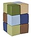 ECR4Kids SoftZone Patchwork Toddler Block Playset, Gentle Foam Blocks for Safe Active Play and Building, Built to Last, Certified and Safe, 12-Piece Set, Earthtone