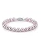 14K Gold 7-8mm Round Pink Freshwater Cultured Pearl Bracelet - AAA Quality