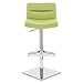 Zuri Furniture Lime Green Lattice Square Base Adjustable Height Swivel Armless Bar Stool