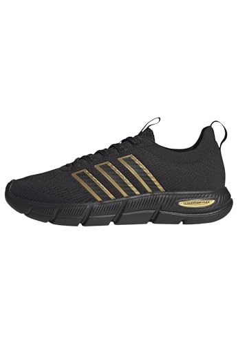 adidas Women's Cloudfoam Flex - Slounge, Black/Black/Gold Metallic, 7.5
