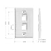 Cable Matters UL Listed 10-Pack 2 Port Keystone Wall Plate (Cat6, Cat5e Ethernet Wall Plate) in White