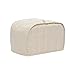 Toaster Cover, Messar Cotton Striped Bread Toaster Dust Cover Bake ware Protector for Four Slice Toaster Appliance and Dust Fingerprint Protection (cream-coloured)