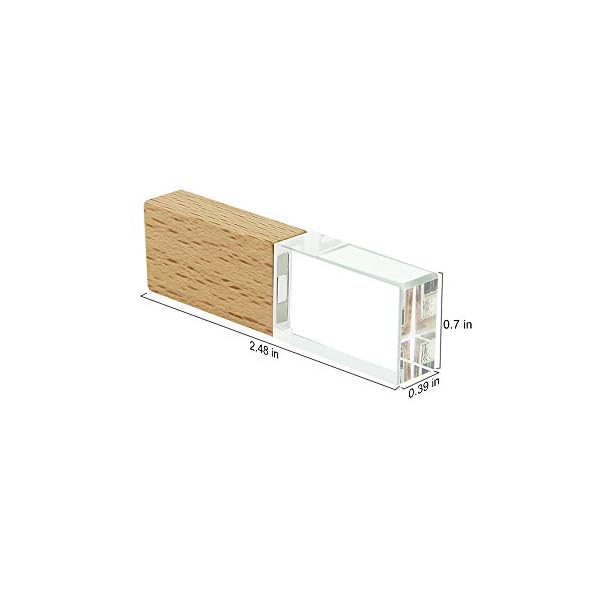 USB-Speicherstick, 32 GB, kristallklar, mit LED-Leuchte, schnelles Speicherstick, für Mädchen (USB 2.0) (32 GB… – Bild 8