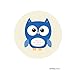 Andaz Press Boy Owl Baby Shower Collection, Cupcake Topper DIY Party Favors Kit, Owl Graphic, It's a Boy!, 20-Pack