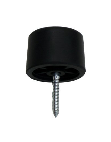 2 x Black 30mm rubber door stops door / wall protectors by Swish.