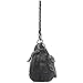MG Collection Parkin Skull Studded Fringe Beads Purse, Black, One Size