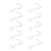 Ruifan 10pcs Clear Bioflex L-Shaped Nose Bone Studs Ring Pins Retainer Body Jewelry Piercing 20 Gauge 2 mm Top