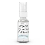 BEST Organic Hyaluronic Acid Serum with MSM, Vitamin C and E, Green Tea, Anti Aging formula decreases formation of wrinkles & smooth out fine lines - No Parabens