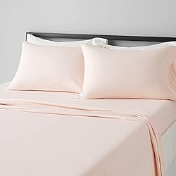 Amazon Basics 4 piece Cotton Jersey Blend Bed Sheet