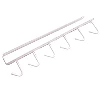Fiaya New Anti-Skid Hooks,The Latest Style New Kitchen Storage Rack Cupboard 6 Hooks Under-Cabinet Hanger Strong Wall Hanging Waterproof Oilproof Dustproof (1PC White Thick Hook)