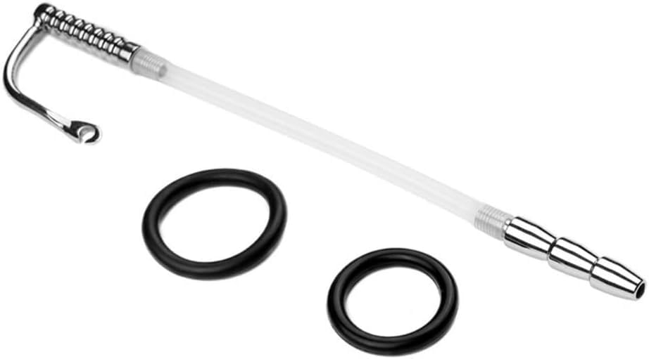 Silicone Catheter Urethral Dilator Urethral Plug Exercise Expanding Stainless Steel Urethral Sounds Metal Hollow Penis Plug Dilator Masturbation Rod Stimulation for Adult Men