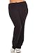 Active Womens Ladies Plus Size Yoga Pants BLK-black 1XL