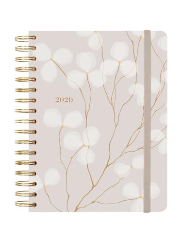 Finocam - Planner 2026 Horizontal Week to View | January - December (12 months) | Annual Planner 2026 with elastic band | Hardcover Double Spiral Optimal - Vera - International