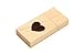 Maple Wood USB 2.0 16GB Flash Drive - Heart Veneer Love Design - With Matching Mastercraft Brown Paperbox